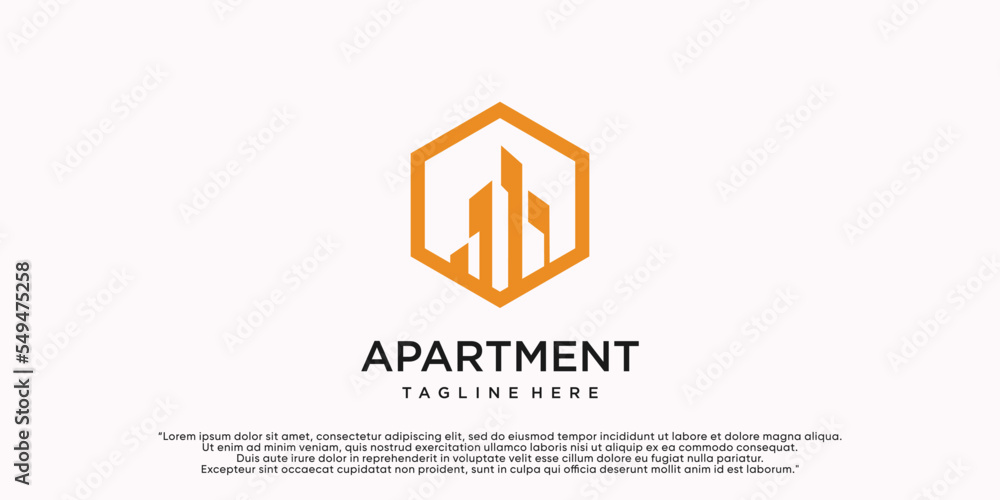 Building apartment logo design template with creative concept Premium Vector Building apartment logo design template with creative concept Premium Vector