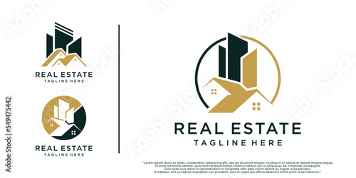 Set of collection real estate building logo design with creative modern concept Premium Vector