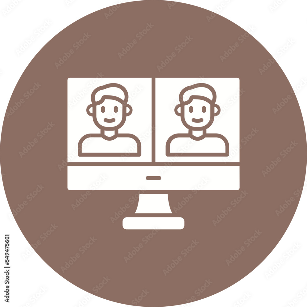 Video Call Multicolor Circle Glyph Inverted Icon Video Call Multicolor Circle Glyph Inverted Icon