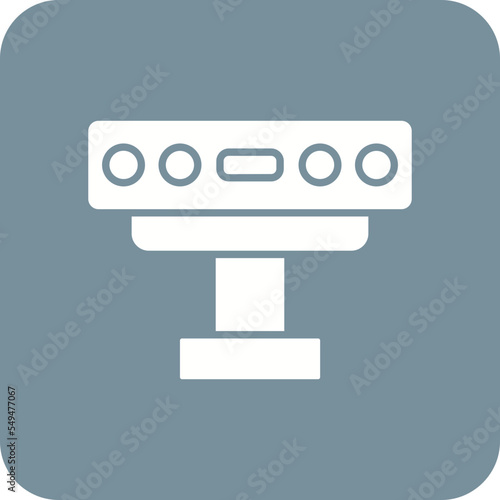 Kinect Multicolor Round Corner Glyph Inverted Icon