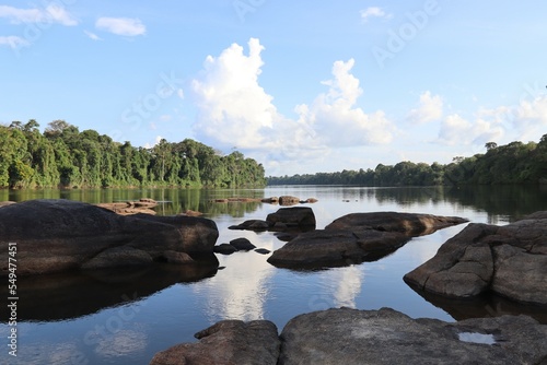 View on the Suriname river near Pikin Slee. photo