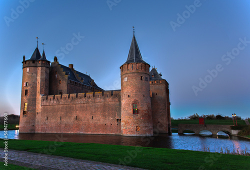 Muiden Castle area water background