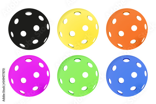 Pickle ball vector set coloured