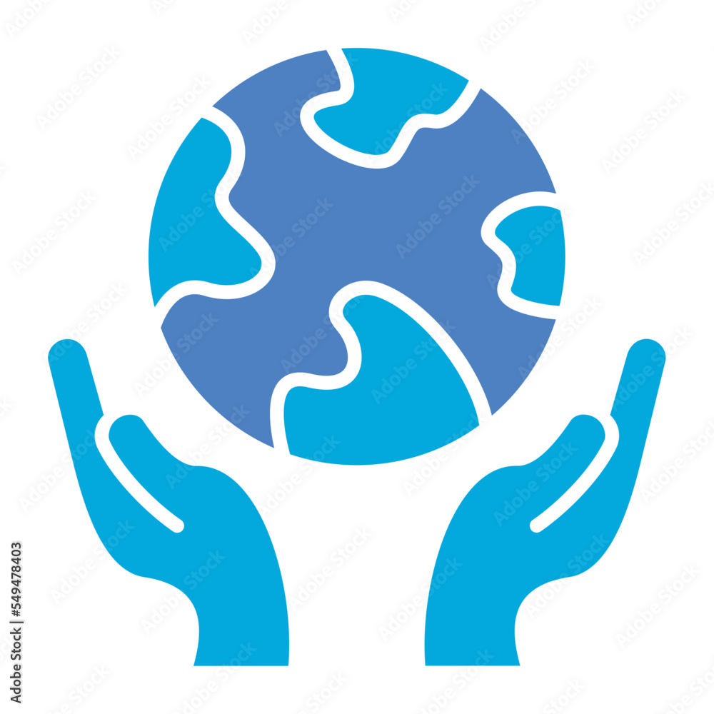 Earth Glyph Two Color Icon Earth Glyph Two Color Icon