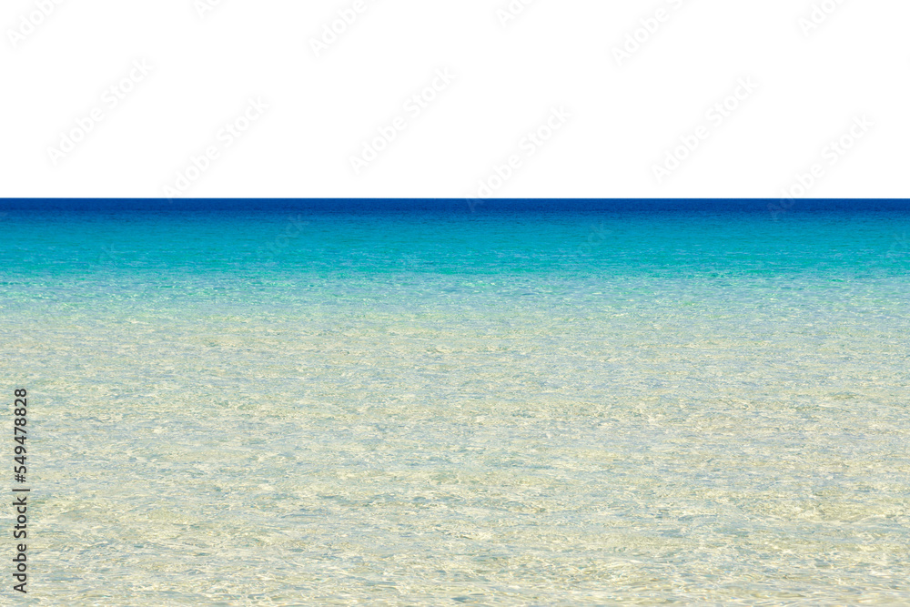 Calm tropical blue sea isolated - obrazy, fototapety, plakaty 