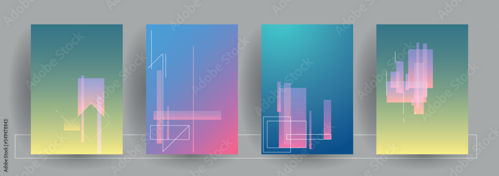 Abstract gradient vector background for business brochure cover design	