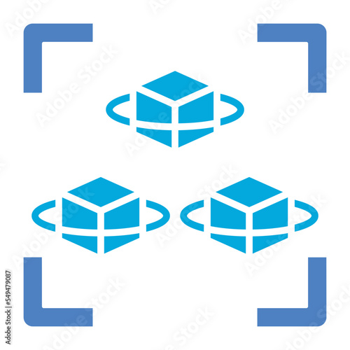 Cubes Glyph Two Color Icon