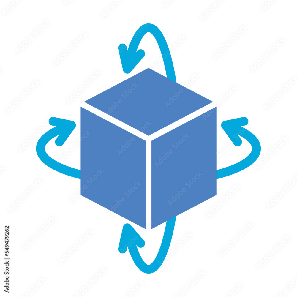 360 Degrees Glyph Two Color Icon 360 Degrees Glyph Two Color Icon