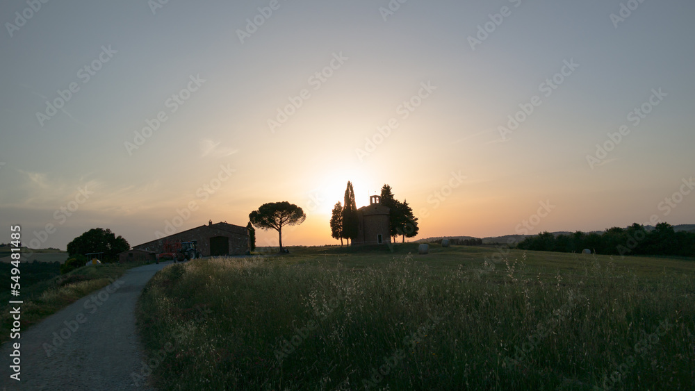 Fototapeta premium Sunset in tuscany italy