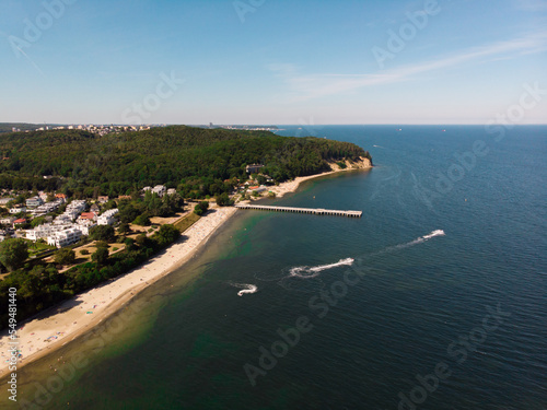 Gdynia beach aerial view © mzaw77