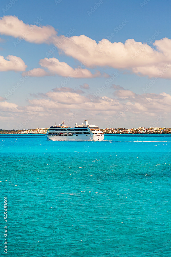 Cruise ship on Bermuda island