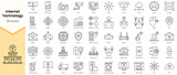 Simple Outline Set of Internet Technology icons. Linear style icons pack. Vector illustration