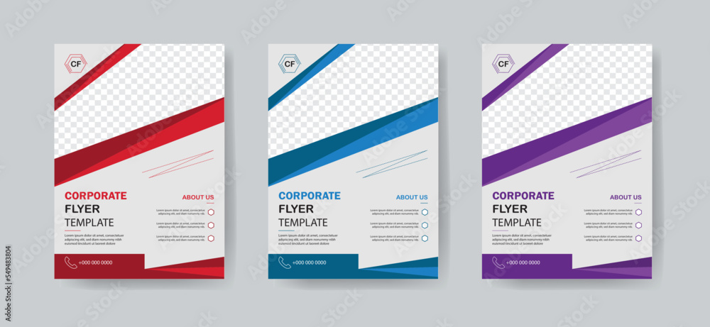 Corporate flyer template design print ready.