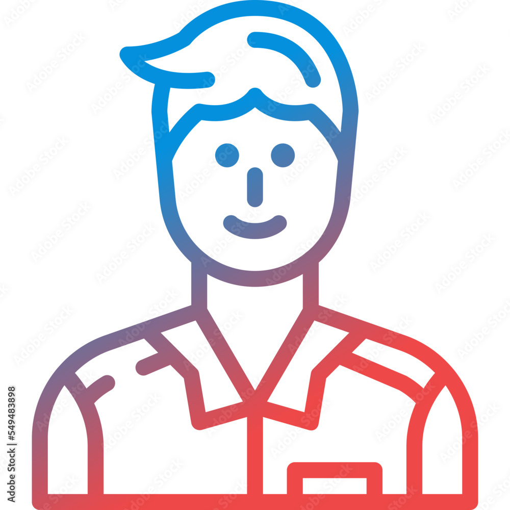 player gradient line icon player gradient line icon
