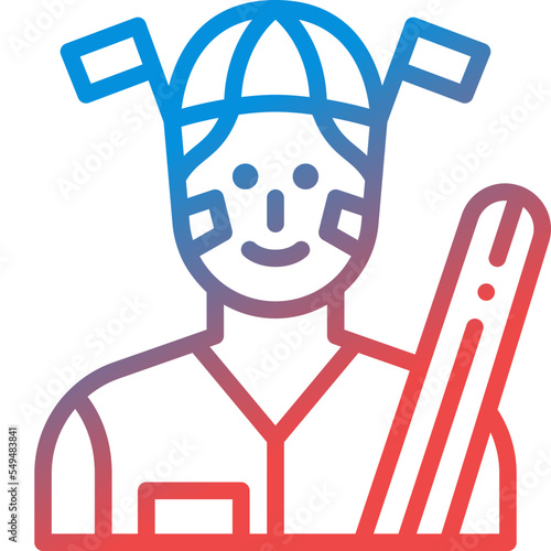 fan gradient line icon