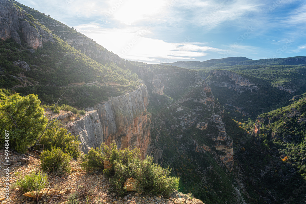 Hilly landscape. Hoz Canyon, Chera (Valencia Spain)