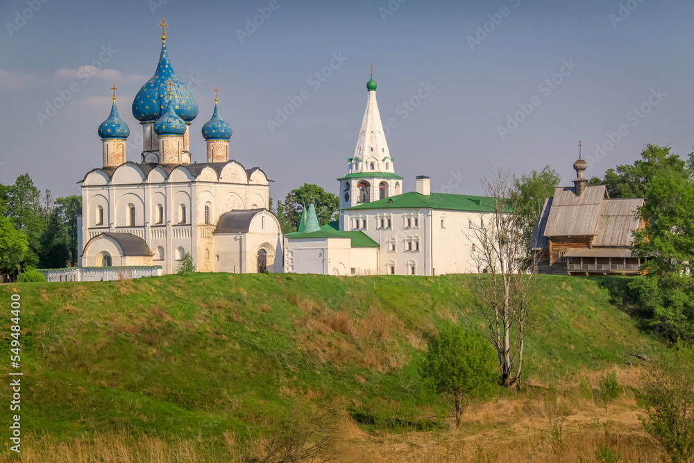 Church of St. Nicholas and Kremlin at golden sunrise, Suzdal, Russia