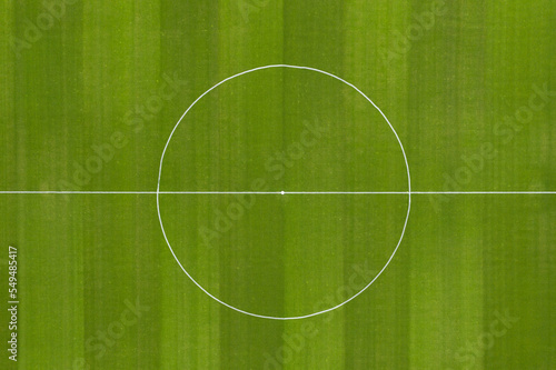 soccer field from a drone view