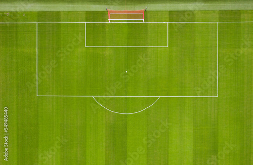 soccer field from a drone view
