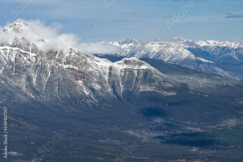 Beautiful winter panoramic view on the Whistlers Mountain at  Jasper in Canada © Jacqueline