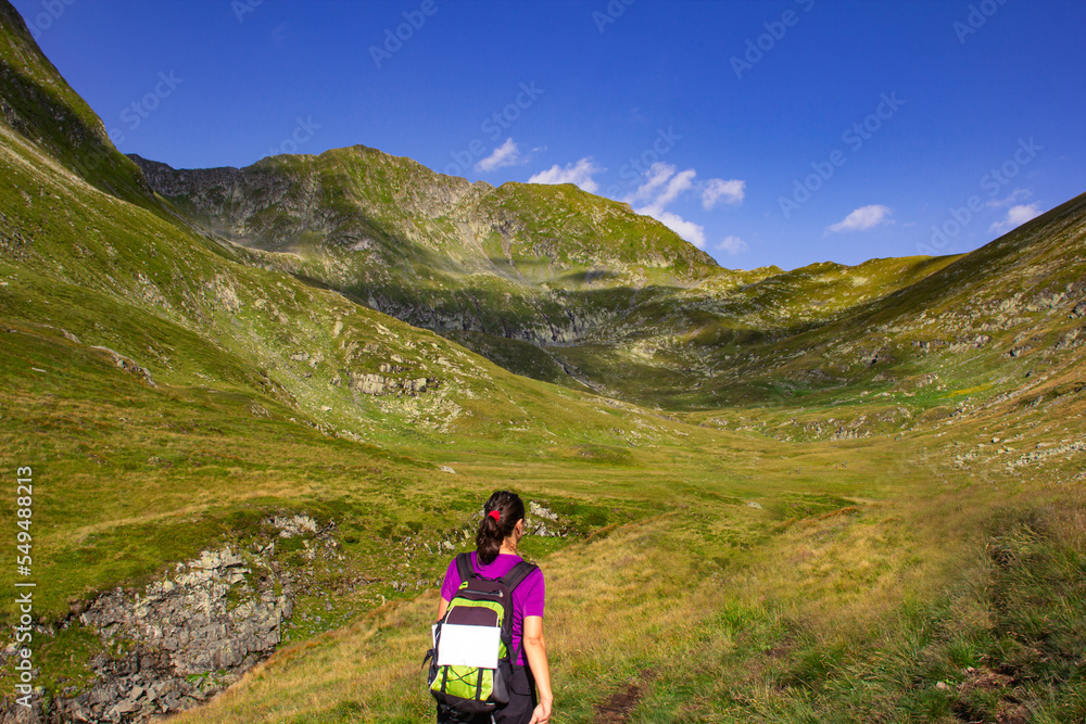 Woman trekking