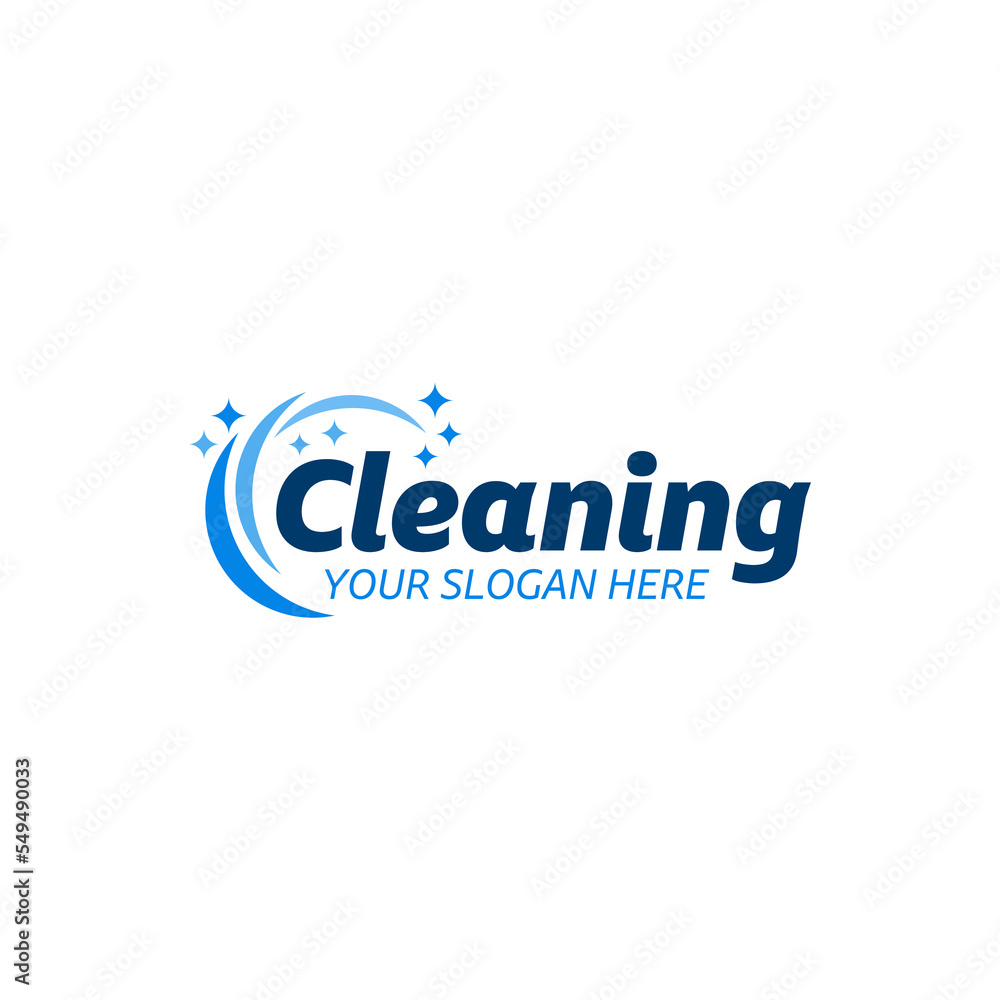 Modern and sleek cleaning logo design template