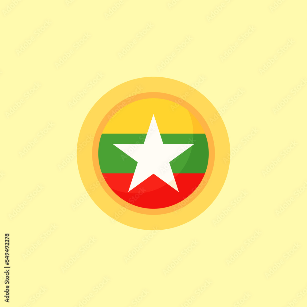 Myanmar - Circular Flag Myanmar - Circular Flag