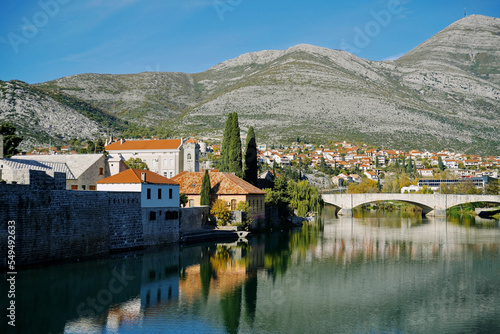 View of Trebinje and Trebisnjica river, Bosnia and Herzegovina