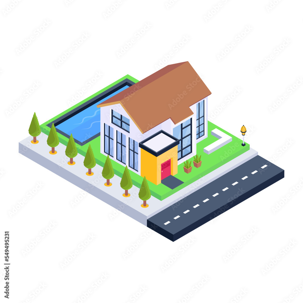 Grab this amazing isometric icon of house Grab this amazing isometric icon of house