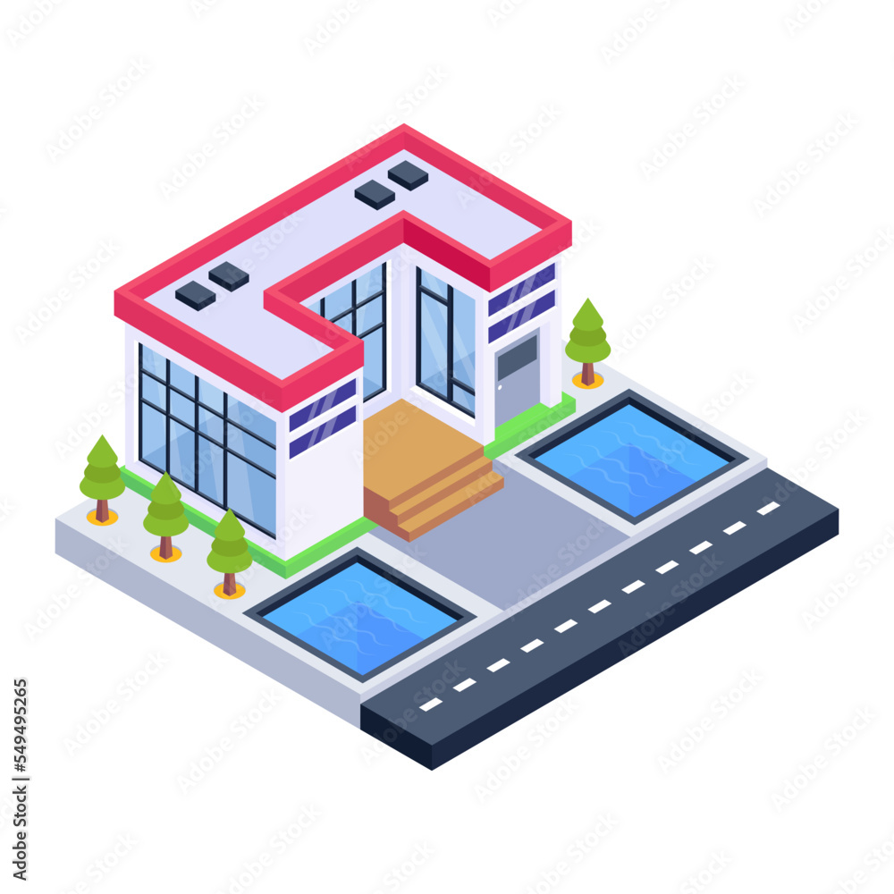 Grab this amazing isometric icon of house Grab this amazing isometric icon of house