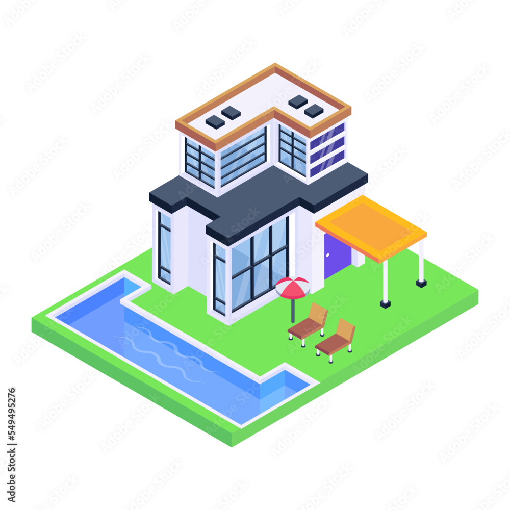 Grab this amazing isometric icon of house Grab this amazing isometric icon of house