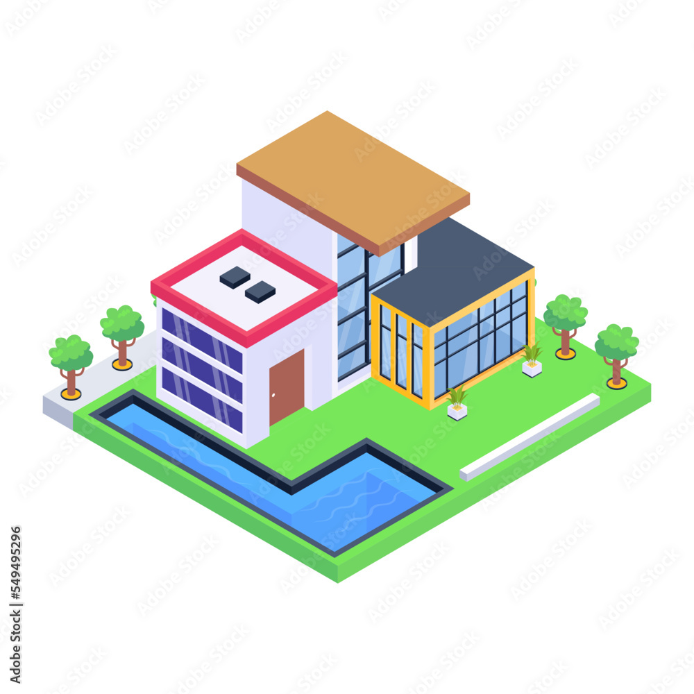 Grab this amazing isometric icon of house Grab this amazing isometric icon of house