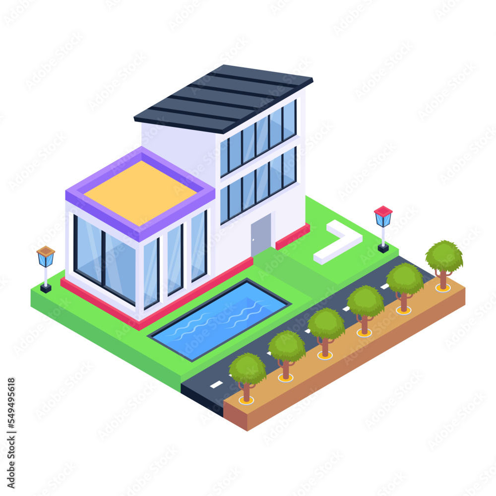 Grab this amazing isometric icon of house Grab this amazing isometric icon of house
