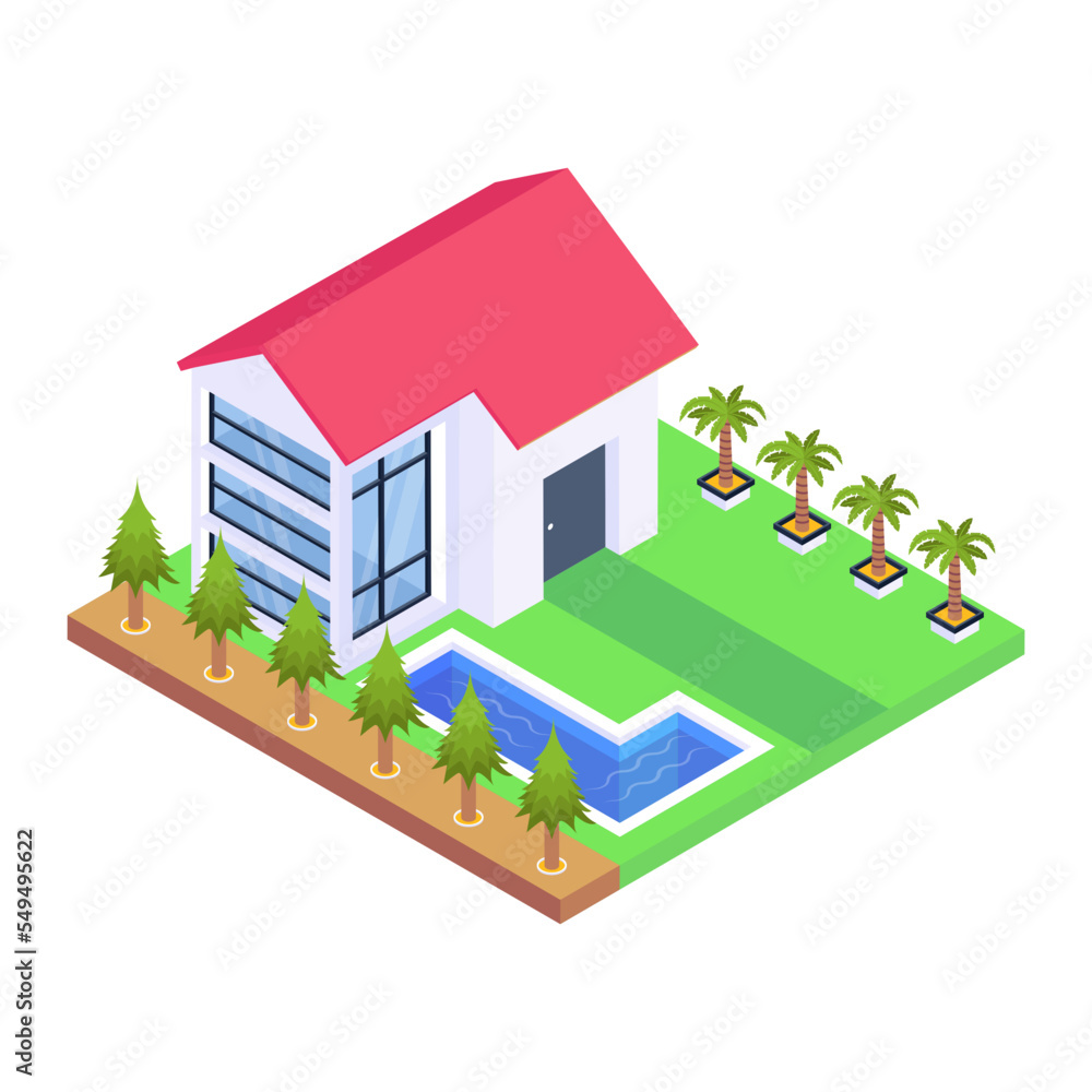 Grab this amazing isometric icon of house Grab this amazing isometric icon of house