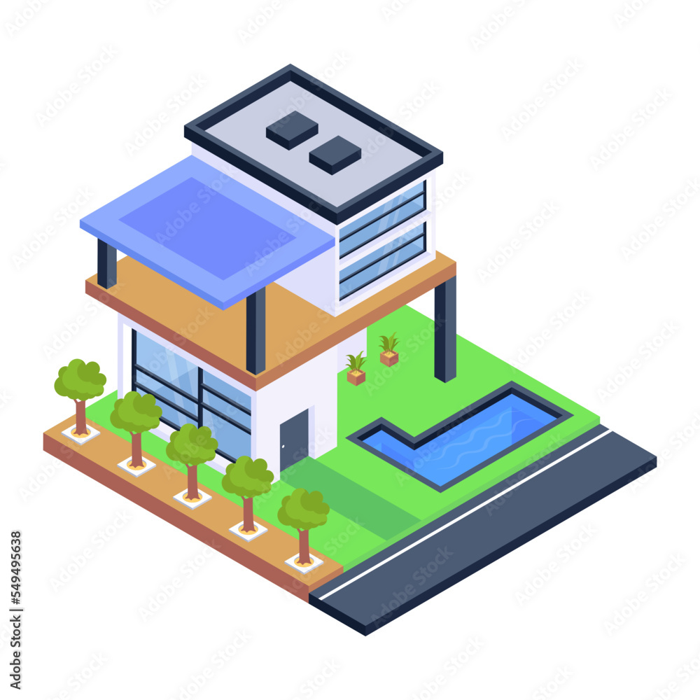 Grab this amazing isometric icon of house Grab this amazing isometric icon of house
