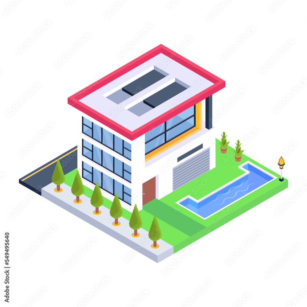 Grab this amazing isometric icon of house Grab this amazing isometric icon of house