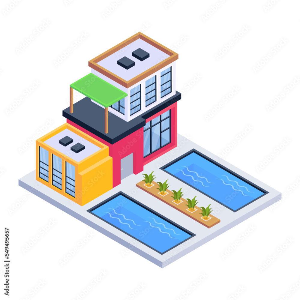 Grab this amazing isometric icon of house Grab this amazing isometric icon of house