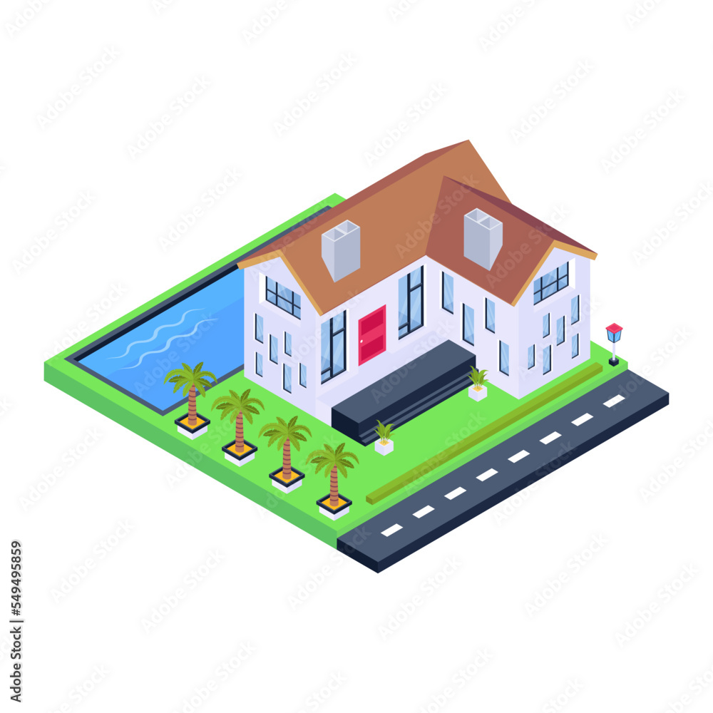 Grab this amazing isometric icon of house Grab this amazing isometric icon of house