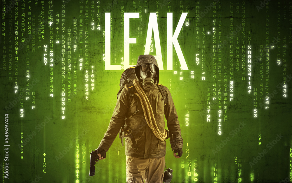 Faceless hacker with inscription concept Faceless hacker with inscription concept