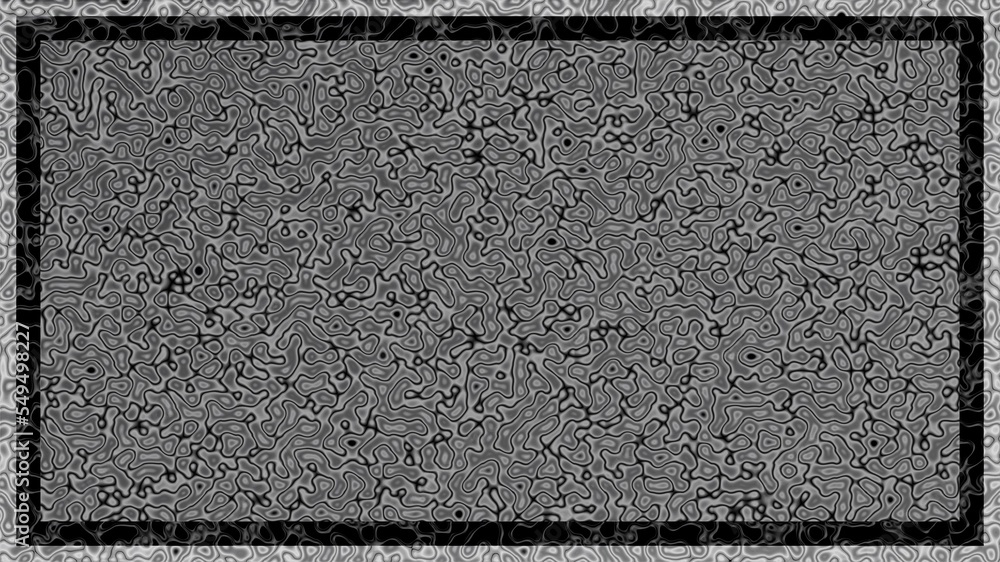 Fototapeta premium Illustration: intricate snaking gray lines over gray, black and white
