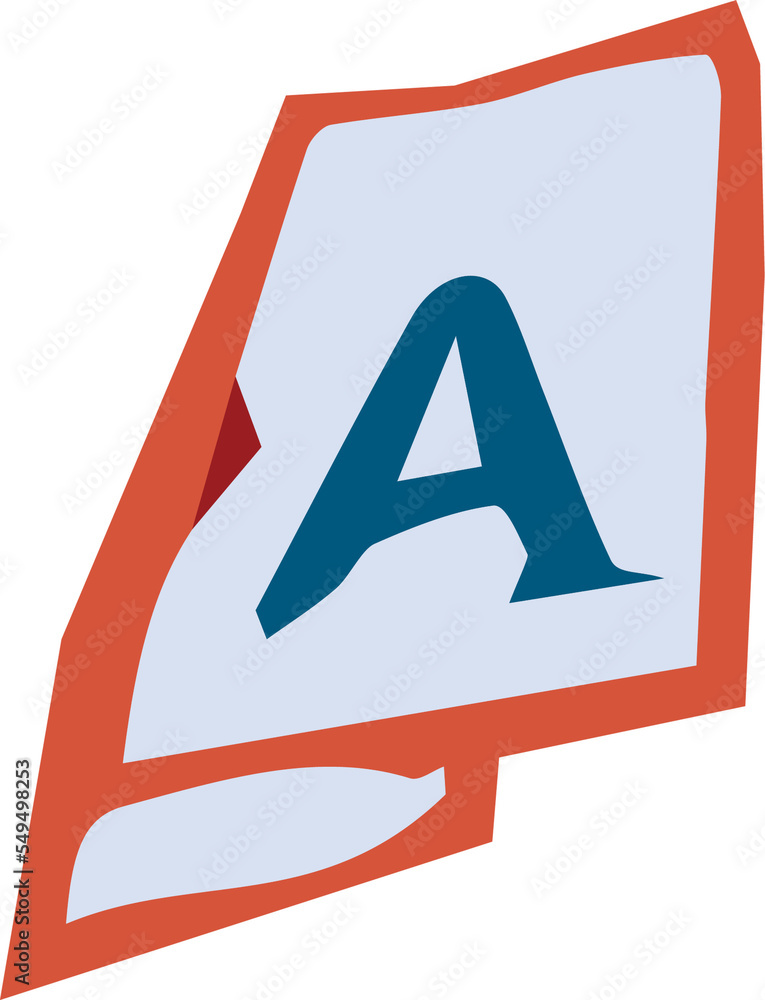 Magazine Cutout Alphabet Letter A, Ransom Note Letter A, Uppercase