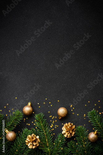 Christmas flat lay backgrou...