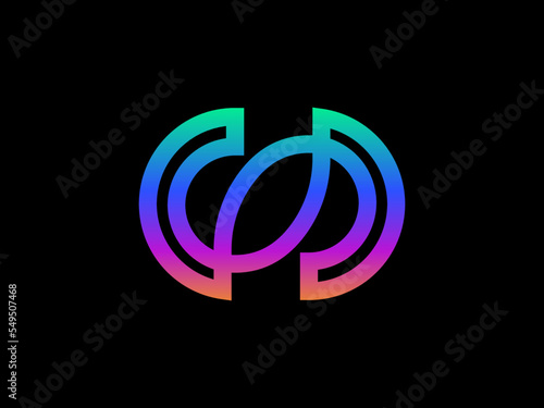 Gradient infinity logo mark, Brand identity