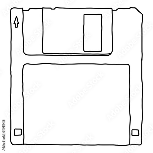 hand drawn floppy disc for PC