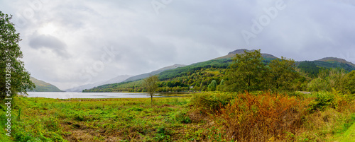 Panoramic landscape of Loch Long