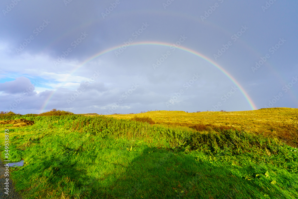 Landscape and a rainbow, in the Isle of Skye Landscape and a rainbow, in the Isle of Skye