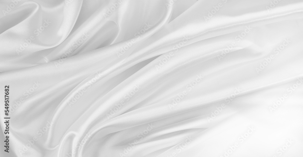 Obraz premium White silk fabric