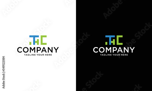 THC monogram vector logo. Three letters emblem logo. Logo for product, brand, company, business, industry, and event.