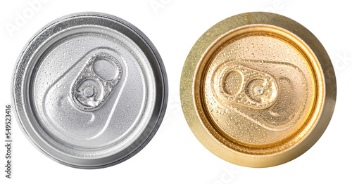 Konstfotografi metallic can on transparent background