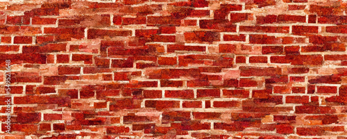 Red brick wall texture Seamless pattern